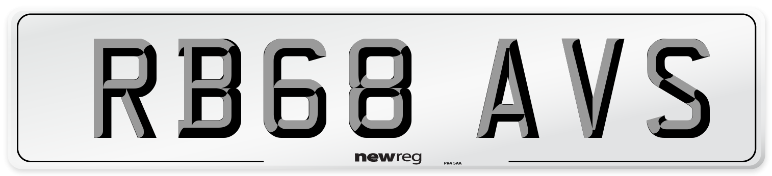 RB68 AVS Number Plate from New Reg